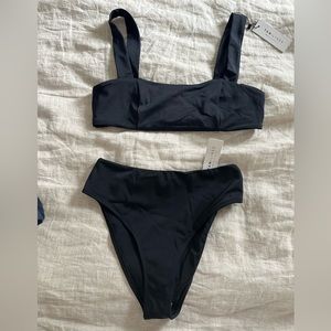 Tan + Lines two piece swim suit